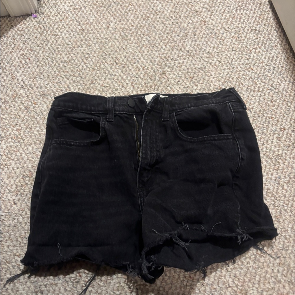 Black Denim Women's Shorts